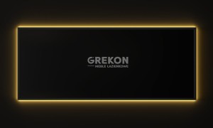 Lustro łazienkowe w czarnej ramie aluminiowej podświetlane LED 160x65cm