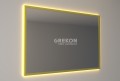 Lustro do łazienki w złotej aluminiowej ramie
