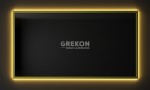 Lustro łazienkowe w złotej ramie aluminiowej podświetlane LED 120x65cm