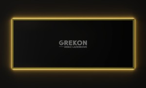 Lustro łazienkowe w złotej ramie aluminiowej podświetlane LED 160x65cm