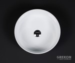 Ceramiczna umywalka niebiesko biała