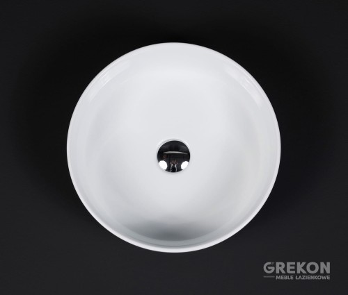 Ceramiczna umywalka niebiesko biała