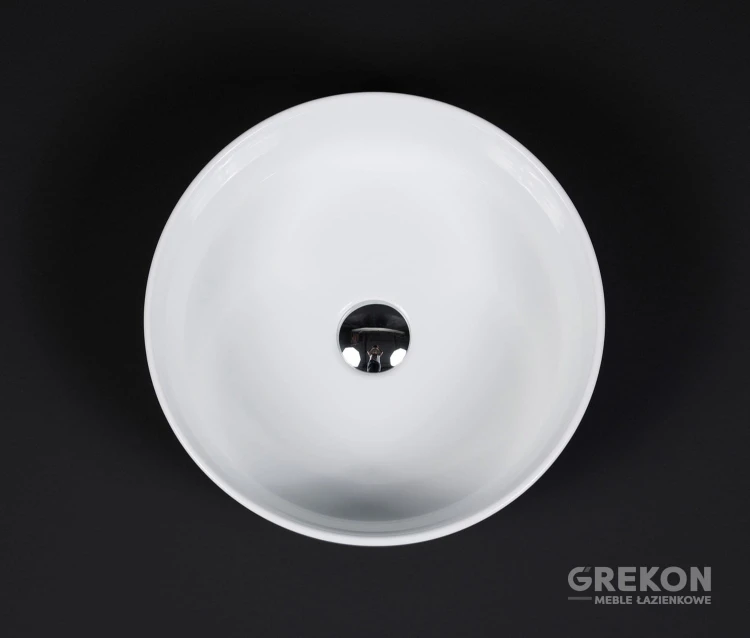 Ceramiczna umywalka niebiesko biała
