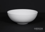 Okrągła ceramiczna umywalka z frezami