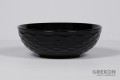 Ceramiczna okrągła umywalka Wave, czarny kolor