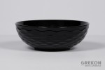 Ceramiczna okrągła umywalka Wave, czarny kolor