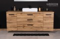 Elegancka szafka łazienkowa 180 cm w matowym kolorze naturalnego dębu