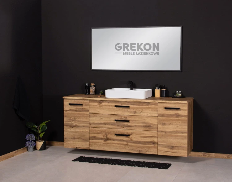 Szafka łazienkowa 180 cm w kolorze naturalnego dębu