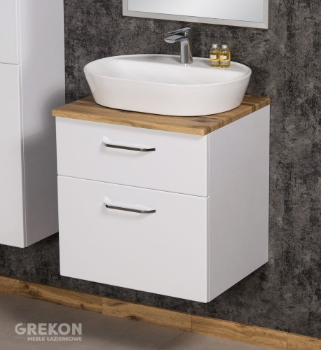 Modułowa szafka łazienkowa 60 cm z blatem oraz umywalką