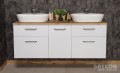 Zestaw modułowych szafek łazienkowych białych 160 cm