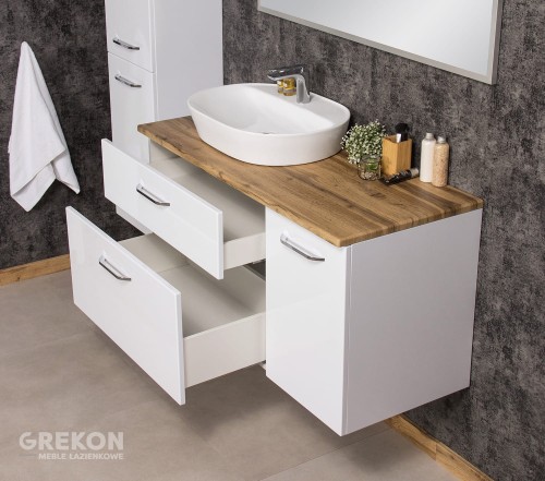 Szafka łazienkowa z modułowej kolekcji biała 120 cm