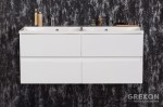 Szafka łazienkowa biała 120cm ESTO z umywalką podwójną