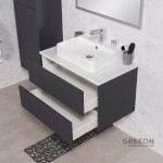 Podwieszana szafka łazienkowa Mirage 80 cm kolor grafitowy
