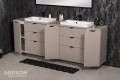 Podwieszana szafka łazienkowa w kolorze fume mat 210 cm