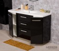 Szafka łazienkowa 120 cm czarny połysk seria Fokus New
