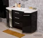 Szafka łazienkowa 120 cm czarny połysk seria Fokus New