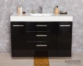 Szafka łazienkowa 120 cm czarny połysk