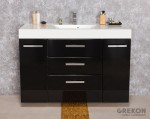 Szafka łazienkowa 120 cm czarny połysk