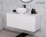Stylowa biała szafka łazienkowa 120 cm seria Lilia Smooth