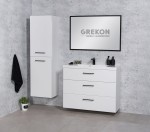 Białe matowe meble łazienkowe z kolekcji Domino Smooth