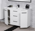 Podwieszana biała szafka 120 cm seria Domino Smooth