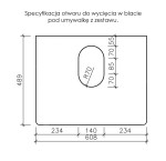 Instrukcja wycięcia otworu na umywalkę w blacie Brendo