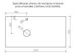Instrukcja wycięcia otworów w blacie Finea