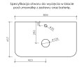 Instrukcja wycięcia blatu pod umywalkę i baterię seria Lilia