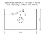 Instrukcja wycięcia blatu pod umywalkę i baterię seria New York