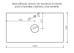 Instrukcja wycięcia blatu pod umywalkę i baterię seria New York