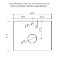 Instrukcja wycięcia blatu pod umywalkę i baterię seria Venus