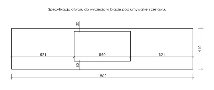 Instrukcja wycięcia otworu pod umywalkę seria Fokus New