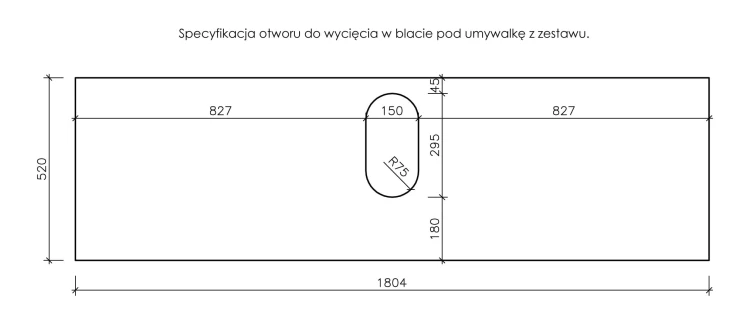 Instrukcja wycięcia otworu pod umywalkę seria Fokus New