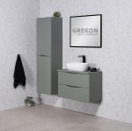 Nowoczesne meble łazienkowe seria Onda kolor szałwiowy