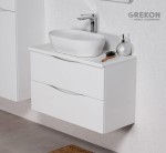 Szafka łazienkowa 80 cm biała seria Onda