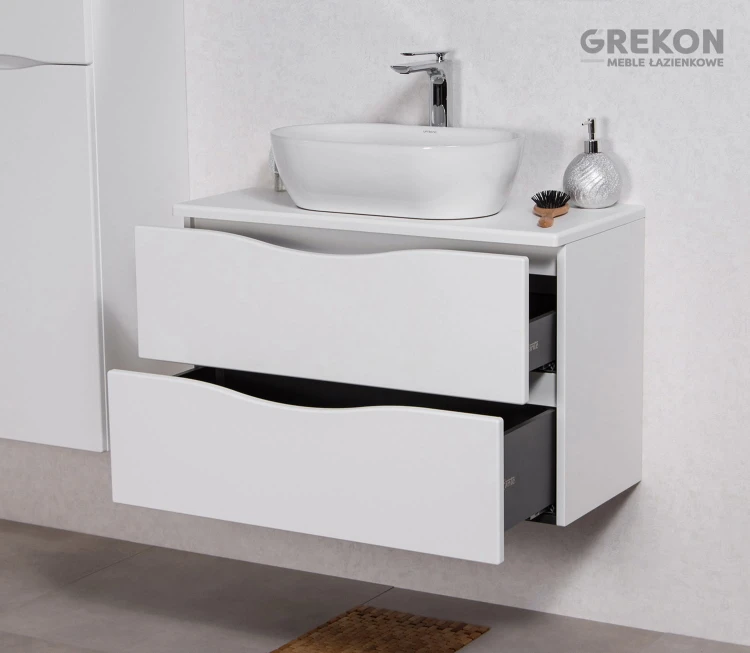 Nowoczesna podwieszana szafka łazienkowa 80 cm seria Onda