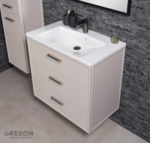 Elegancka kaszmirowa szafka łazienkowa 80 cm