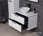 Szafka łazienkowa Libra z białą ceramiczną umywalką