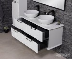 Elegancka szafka łazienkowa biała 120 cm seria Libra