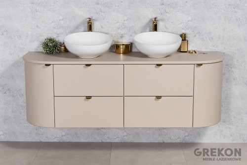 Szafka łazienkowa 160 cm Mia Smooth w kolorze macadamia