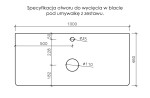 Specyfikacja wycięcia otworów w blacie