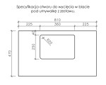 Instrukcja wycięcia otworu w blacie pod umywalkę w serii Tretto