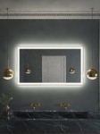 Lustro prostokątne WERONI 120x70cm z oświetleniem tylnym i przednim