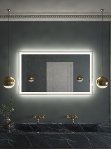 Lustro prostokątne WERONI 120x70cm z oświetleniem tylnym i przednim