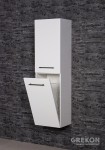 Regał łazienkowy biały 40x143cm EGO z koszem