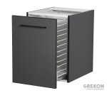 Szafka łazienkowa antracytowa z koszem 40 cm EGO