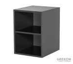 Szafka wnękowa otwarta antracytwa z półką 40 cm EGO