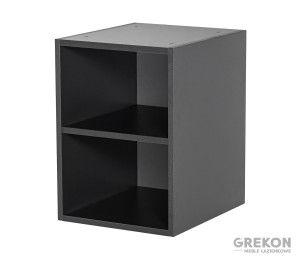 Szafka wnękowa otwarta antracytwa z półką 40 cm EGO