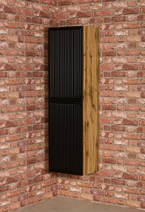 Regał łazienkowy czarny 40x143cm ARGENTO