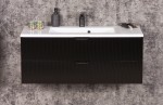 Szafka łazienkowa czarna 100cm BRAVIA z umywalką